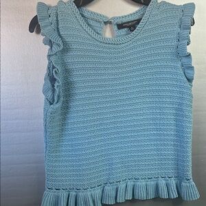 Marc Jacobs Light Blue Ruffled Tank Top #2940